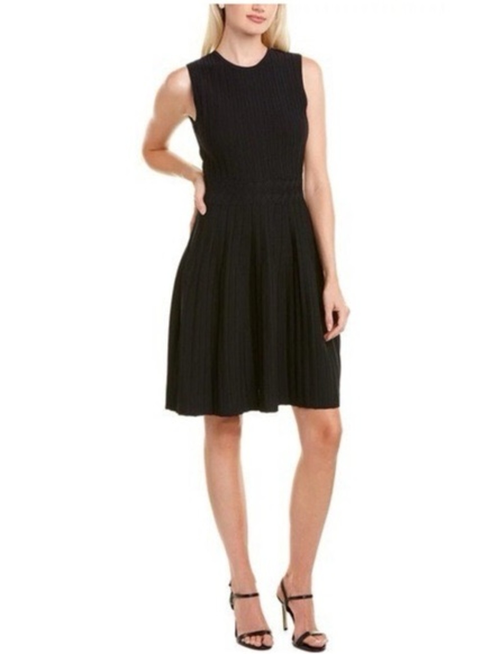NWOT Ted Baker Balieey Sleeveless Knitted Skater Dress Black Size 2